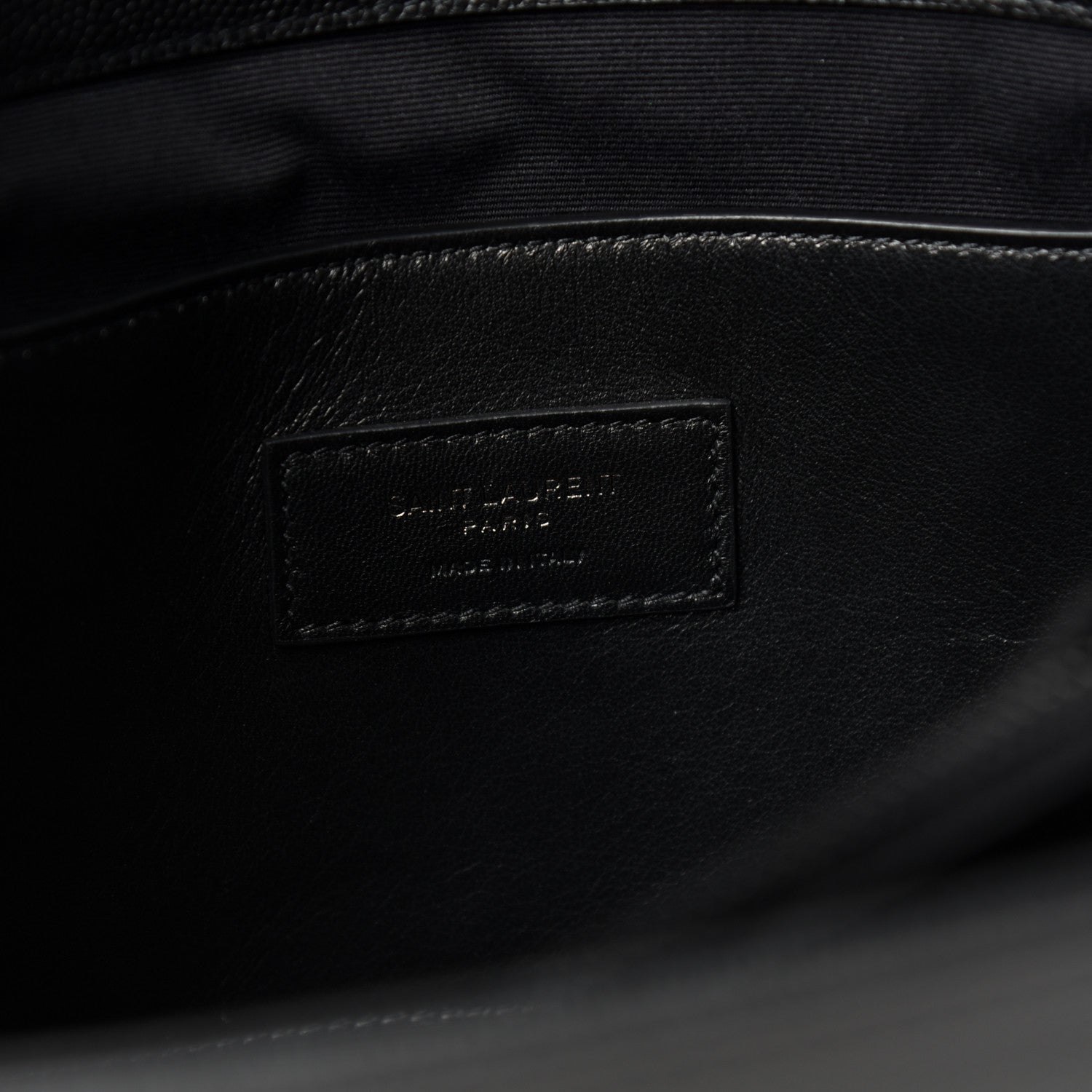 Saint Laurent Grain De Poudre Medium West Hollywood Monogram Fold-Over Black 6 of 9