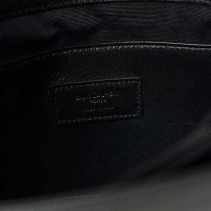 Saint Laurent Grain De Poudre Medium West Hollywood Monogram Fold-Over Black 6 of 9