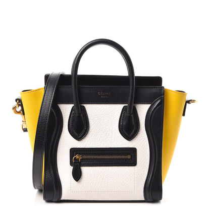 Celine Smooth Drummed Calfskin Nano Tri-Color Luggage White 1 of 8