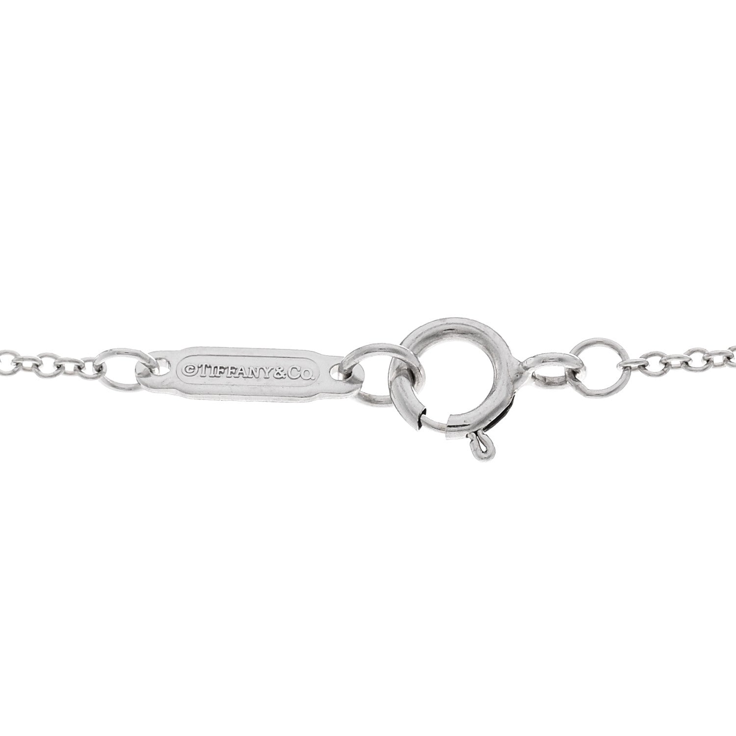 Tiffany Platinum 18K White Gold Diamond Star Key Pendant Necklace 4 of 5
