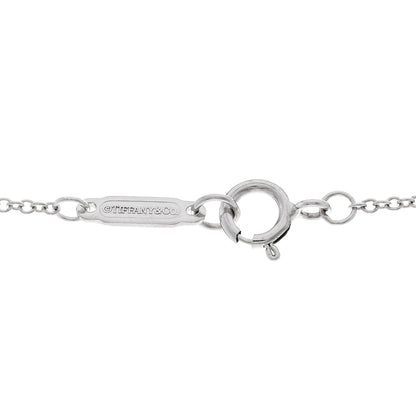 Tiffany Platinum 18K White Gold Diamond Star Key Pendant Necklace 4 of 5