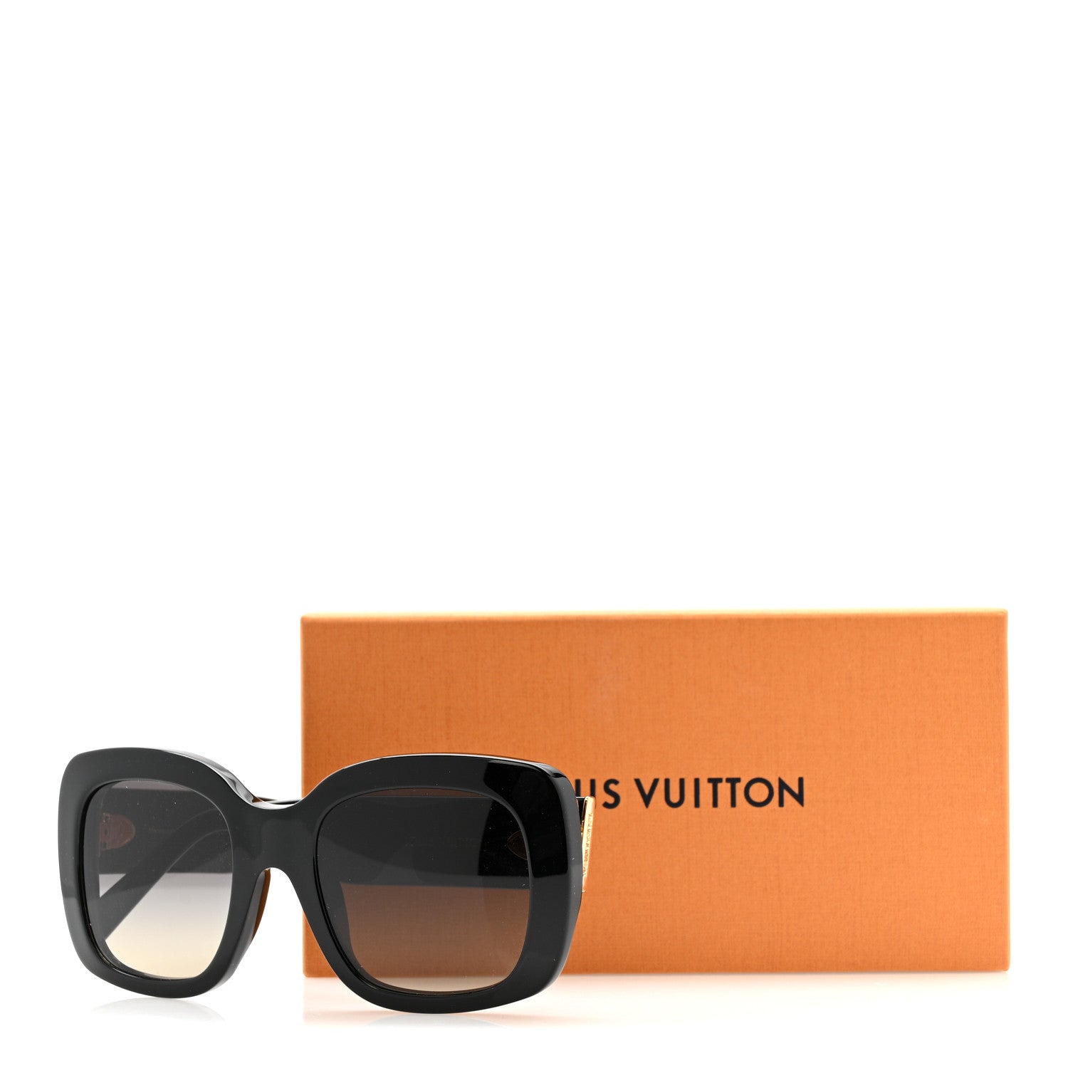 Louis Vuitton Square LV Empreinte Square Sunglasses Z1611E Black 7 of 7