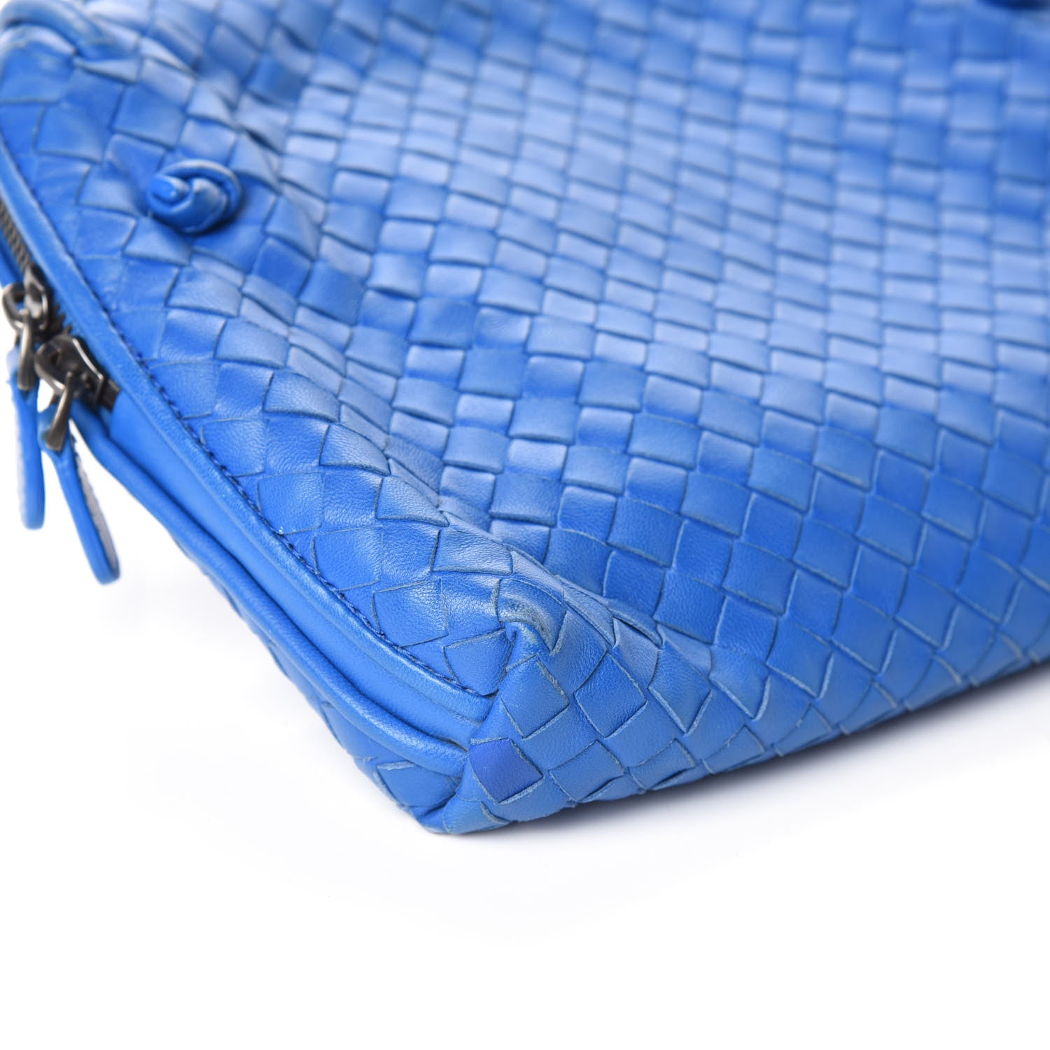 Bottega Veneta Nappa Intrecciato Nodini Crossbody Messenger Signal Blue 8 of 9