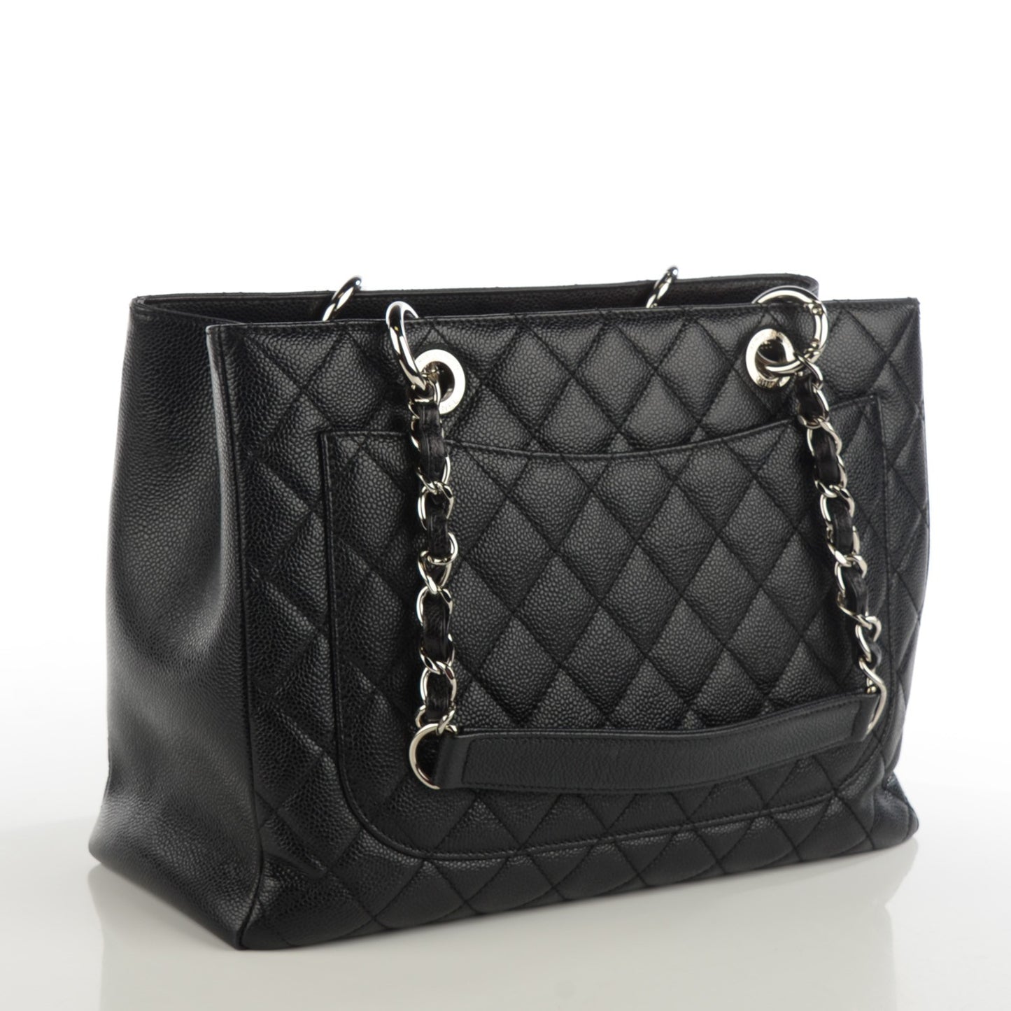 Caviar Quilted Grand Shopping Tote GST Black