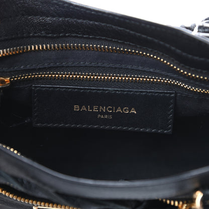 Balenciaga Chevre Gold Metallic Edge Hardware Mini City Black 6 of 10