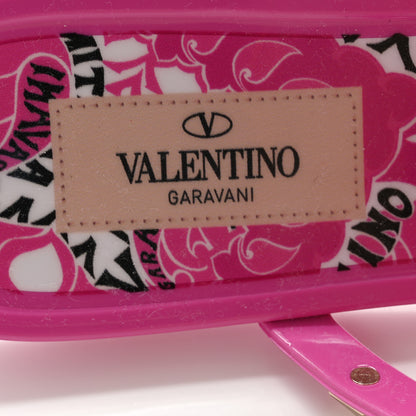 Valentino Garavani PVC Jelly Rockstud Caged Flat Thong Sandals 37 Pink 6 of 7