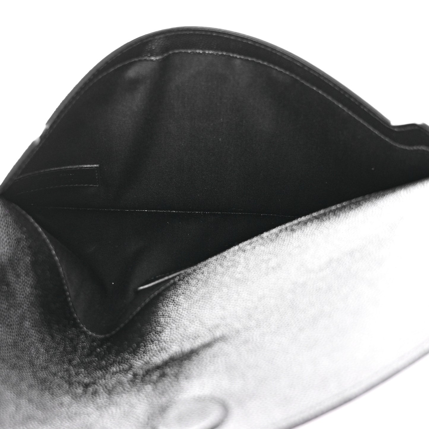 SAINT LAURENT Grain De Poudre Uptown Pouch Black