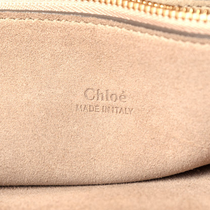 Chloe Calfskin Suede Medium Faye Shoulder Bag Motty Grey 6 of 9
