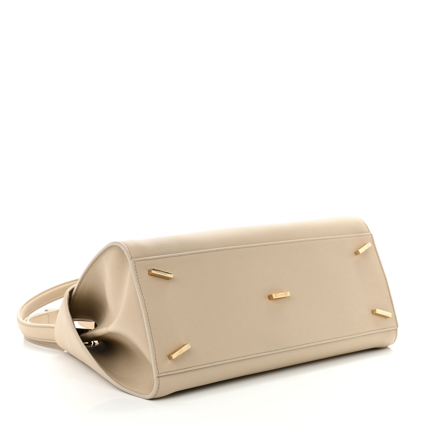Calfskin Medium Hug Bag Stone Burnt Orcher