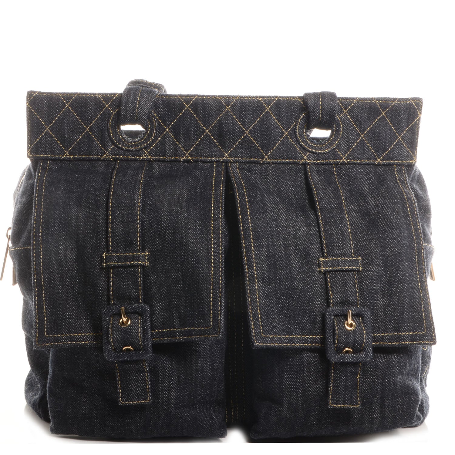 Chanel Denim CC Double Pocket Shoulder Bag 1 of 7