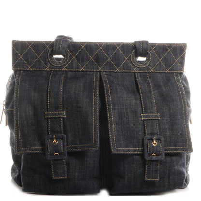 Chanel Denim CC Double Pocket Shoulder Bag 1 of 7
