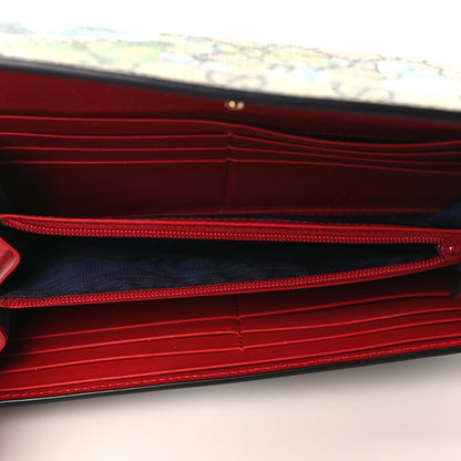 Gucci GG Supreme Monogram Blooms Continental Wallet Blue 5 of 9