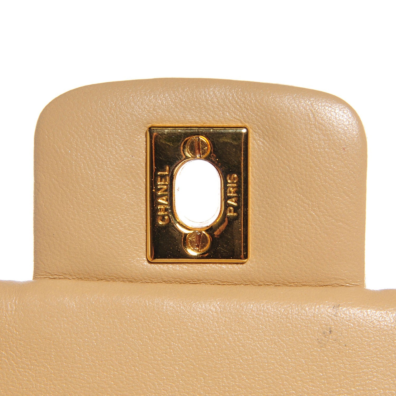 Chanel Lambskin Quilted Medium Single Flap Beige 6 of 10