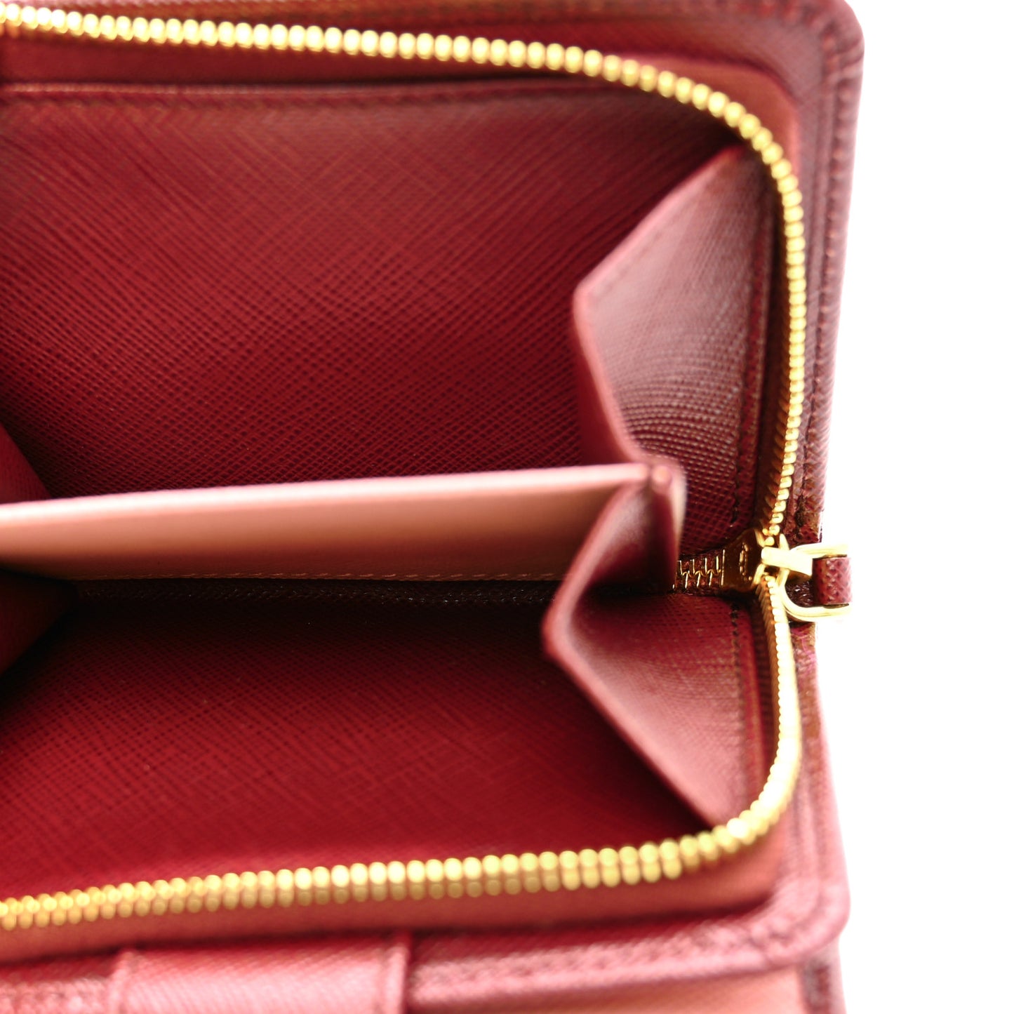Saffiano Metal Multicolor Compact Wallet Granato
