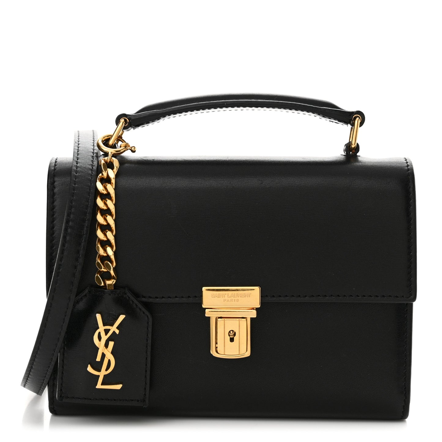 Calfskin Mini High School Satchel Black