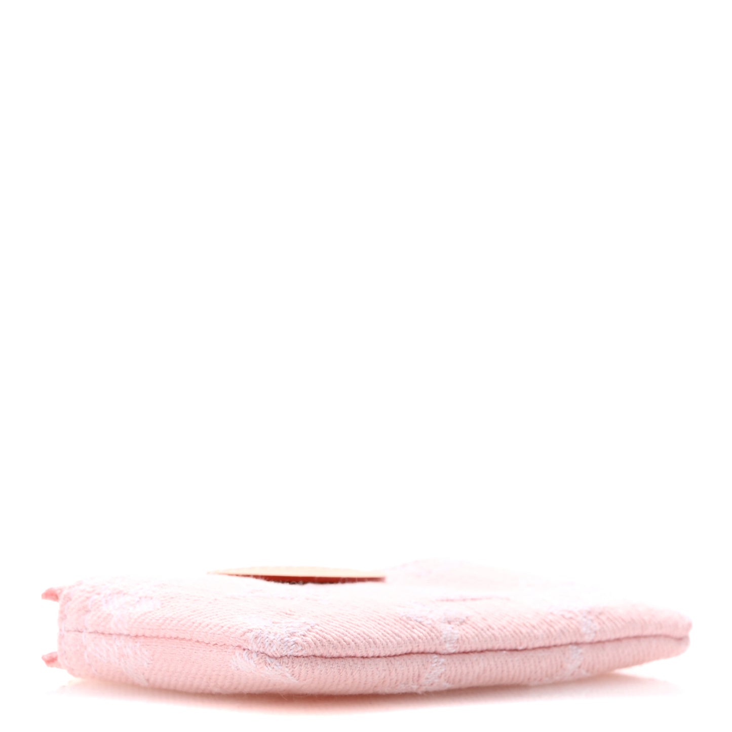 Monogram Denim Key Pouch Washed Pink