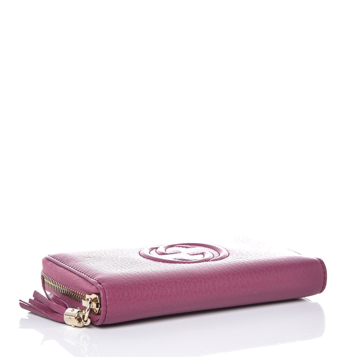 Pebbled Calfskin Medium Soho Zip Around Wallet Peonia Flower