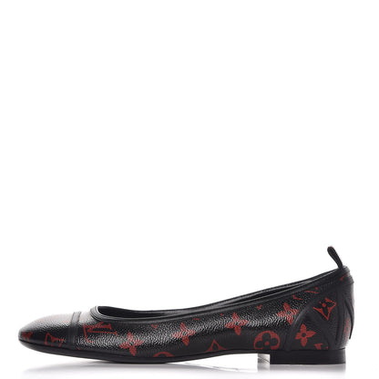 Louis Vuitton Monogram Infrarouge New Revival Ballerina Flats 39 Black 1 of 9