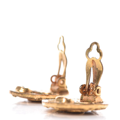 Chanel CC Clip On Earrings Gold 3 of 4