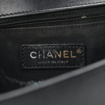 Chanel Tweed Lambskin Quilted New Medium Braided Jacket Boy Flap Black 6 of 31
