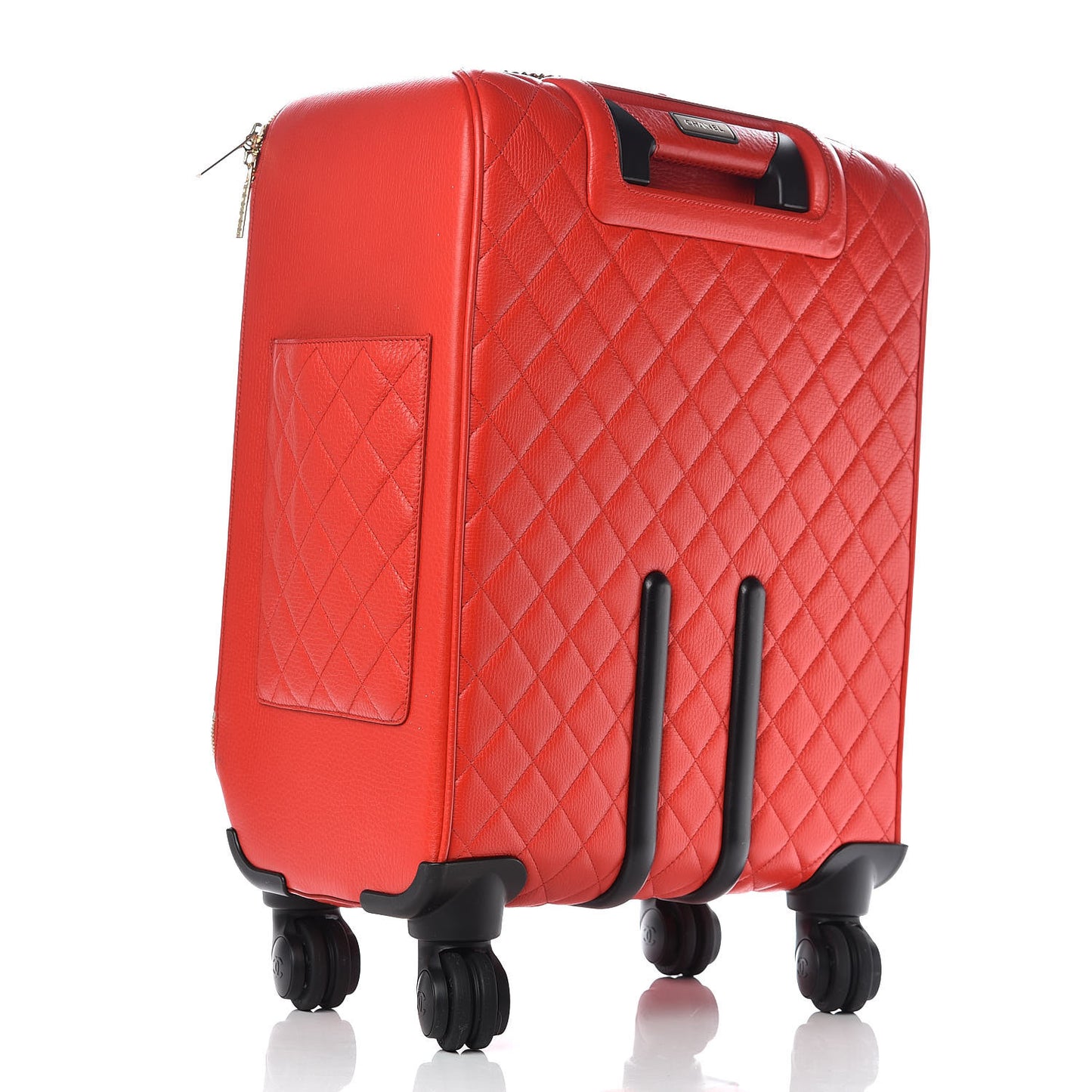Calfskin Quilted Coco Case Trolley Red