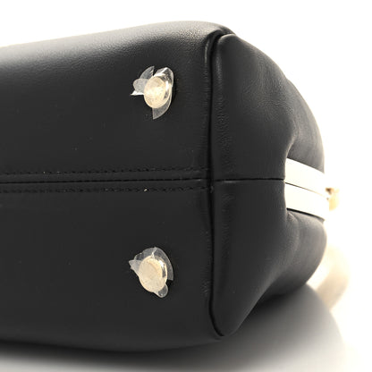 Bulgari Soft Calfskin Serpentine Top Handle Bag Black 9 of 9