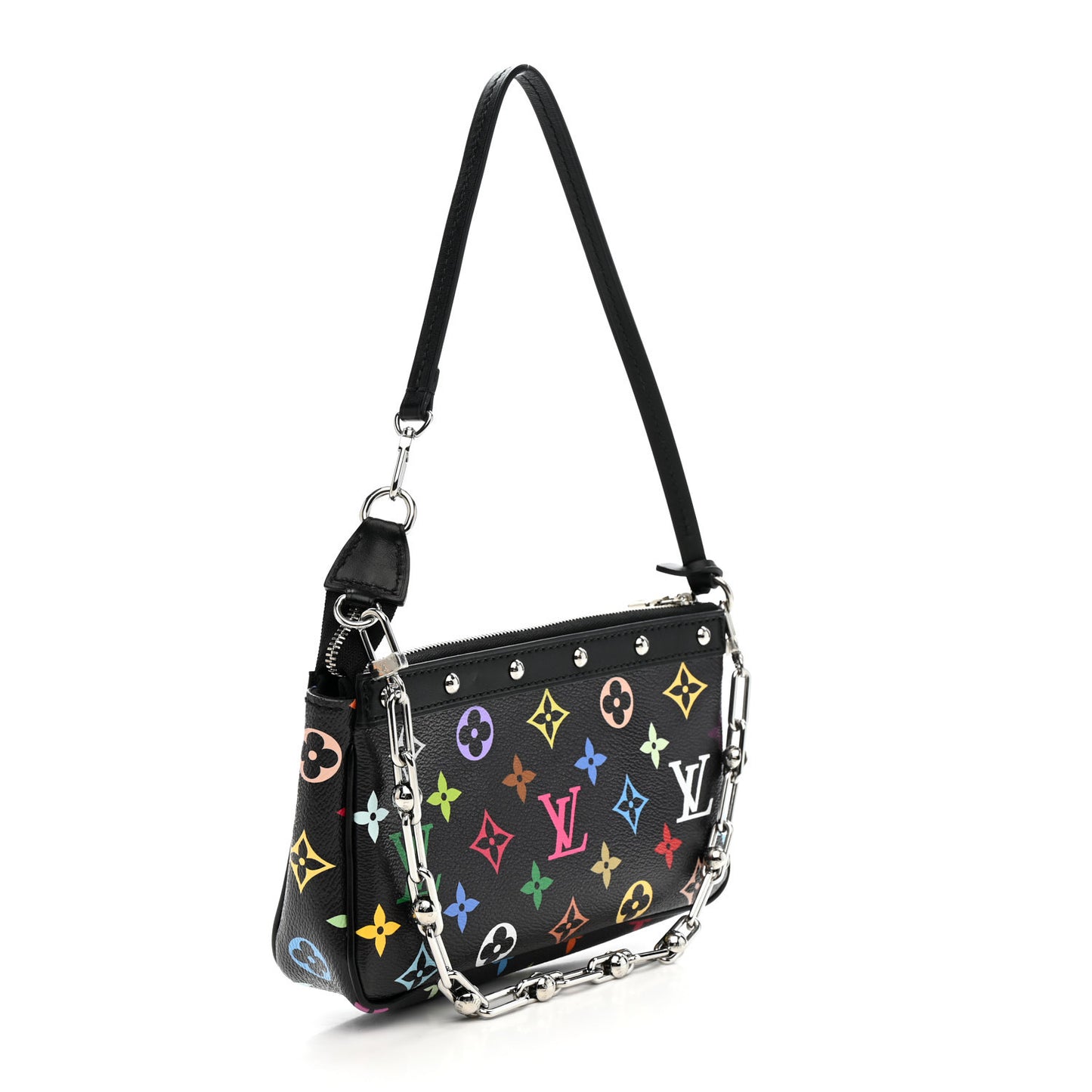 LV X TM Monogram Multicolor Pochette Accessories Black