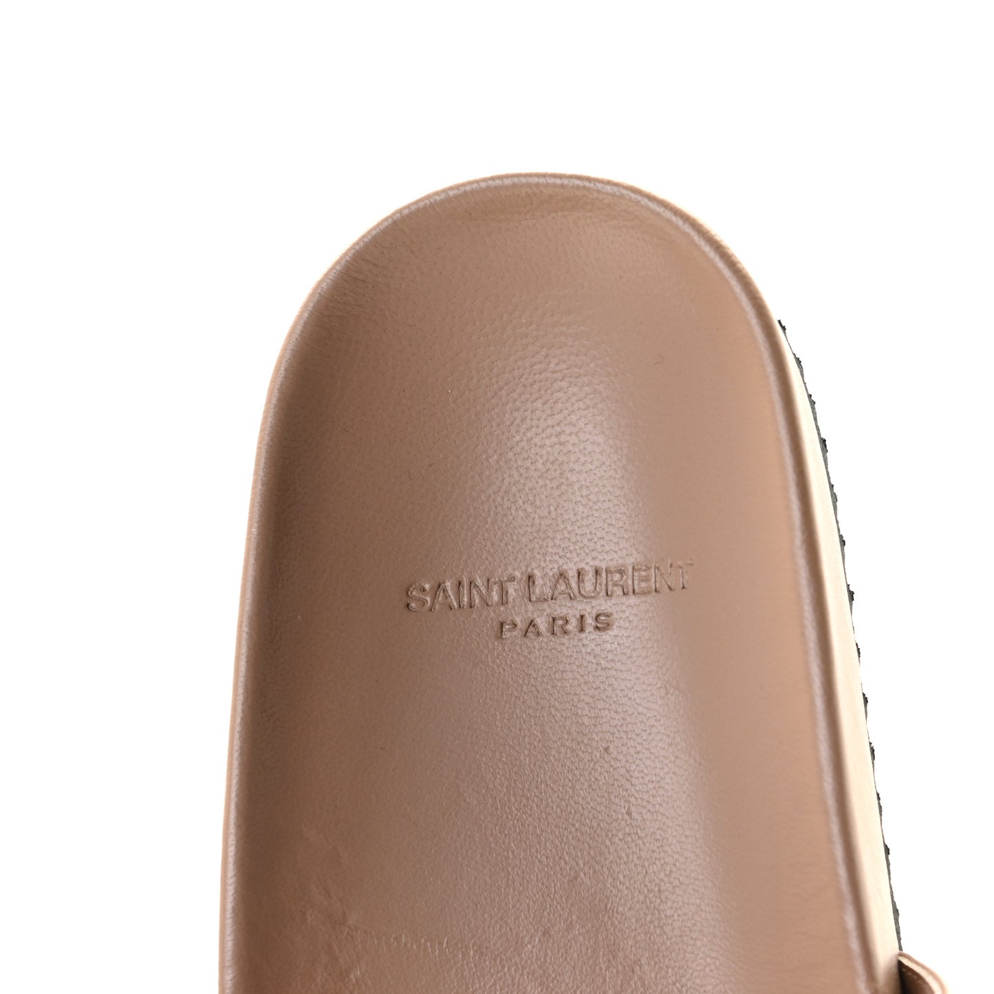 Lambskin Joan Slide Sandals 37 Nude