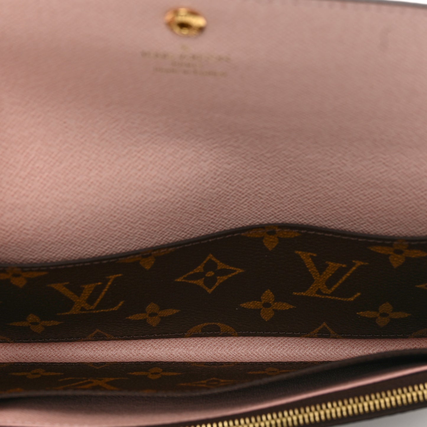 Monogram Emilie Wallet Rose Ballerine