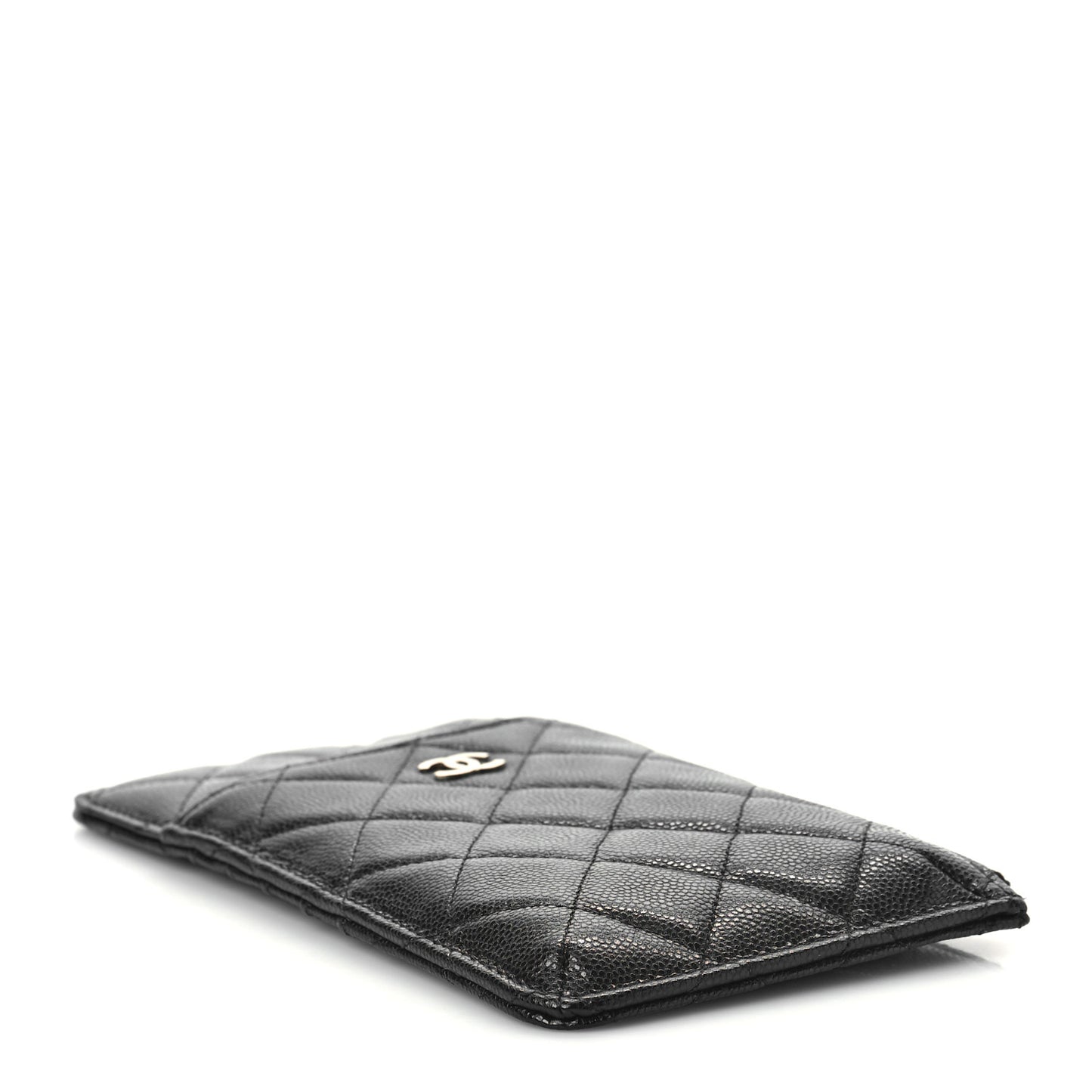Caviar Quilted Classic iPhone Pouch Black