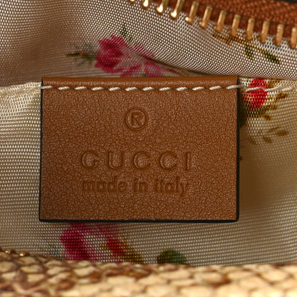 Gucci Raffia Elaphe Mini Ophidia Shoulder Bag Natural Cream Brown 6 of 9