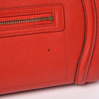 Celine Goatskin Micro Bi-Color Luggage Red 8 of 11