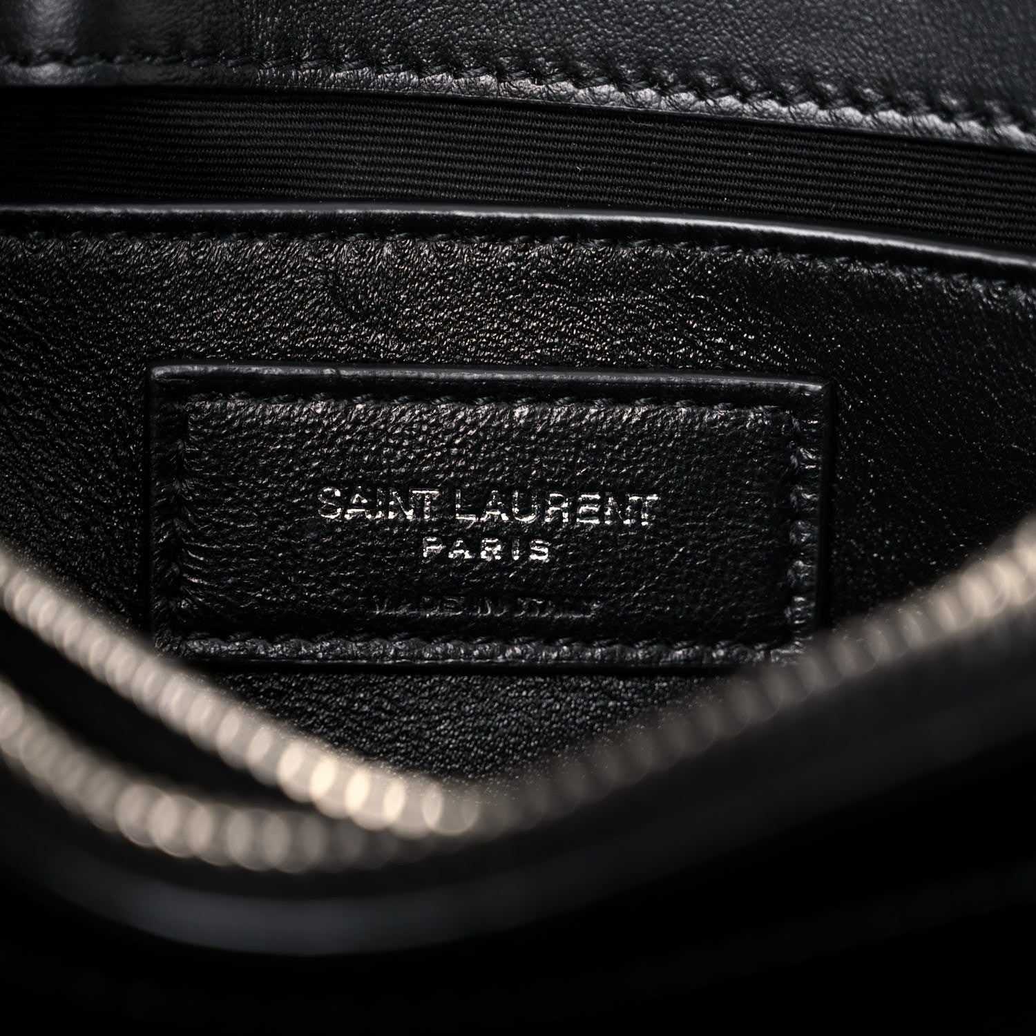 Saint Laurent Calfskin Y Quilted Monogram Small Loulou Chain Satchel Black 9 of 10
