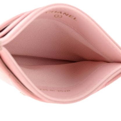 Chanel Caviar Quilted Crystal Card Holder Pink 5 of 8