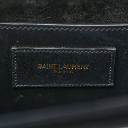 Saint Laurent Calfskin Medium Classic Lulu Bag Black White 7 of 11