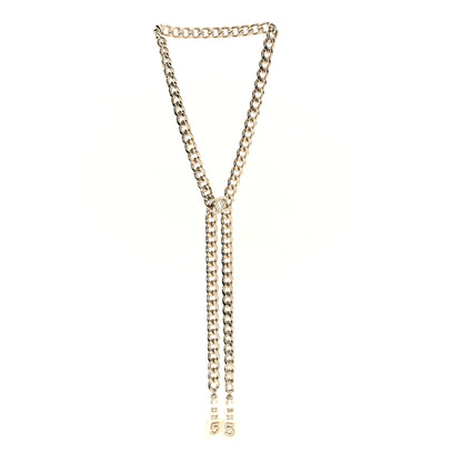 Chanel Pearl Resin Crystal CC No 5 Perfume Bottle Chain Gold 3 of 5
