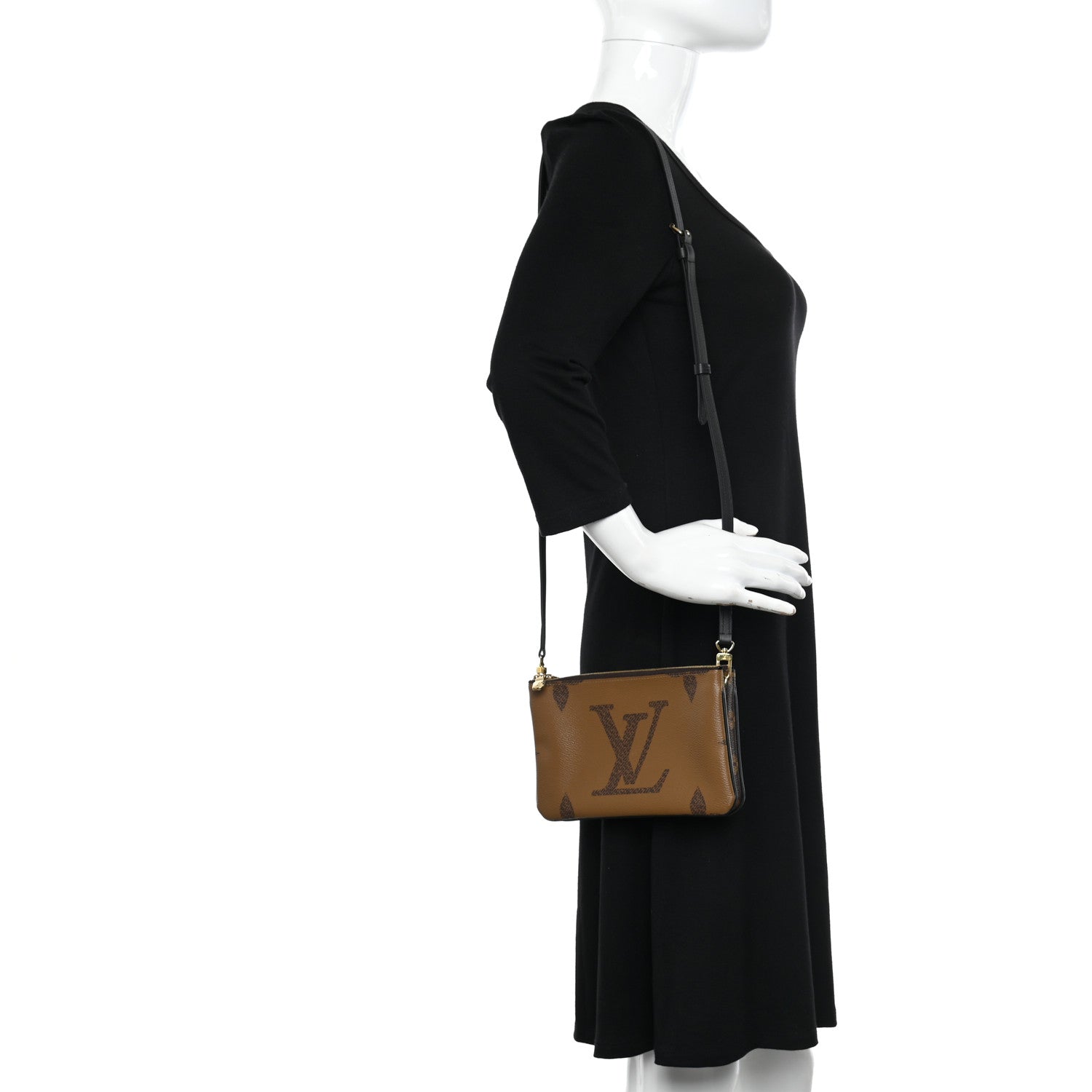Louis Vuitton Reverse Monogram Giant Double Zip Pochette 2 of 11