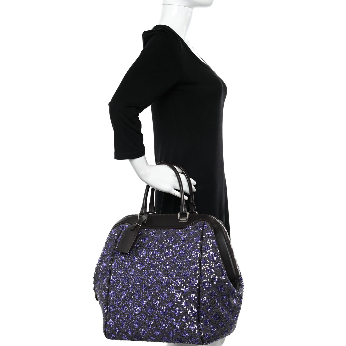 Sequin Monogram Sunshine Express North South Purple