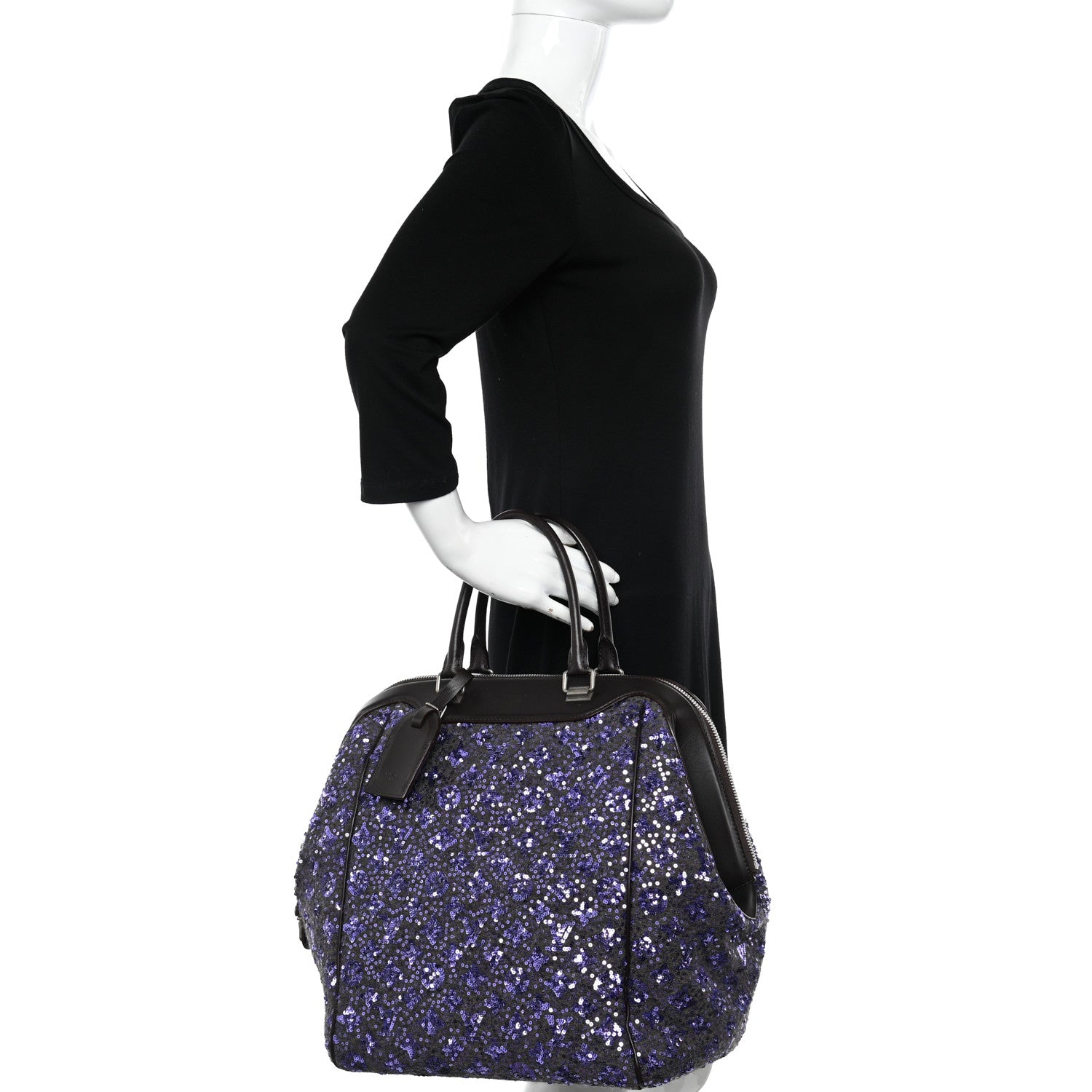 Louis Vuitton Sequin Monogram Sunshine Express North South Purple 2 of 10