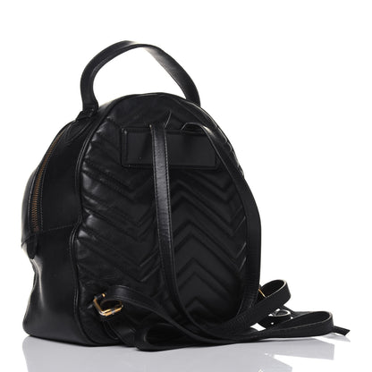 Gucci Calfskin Matelasse GG Marmont Dome Backpack Black 2 of 24