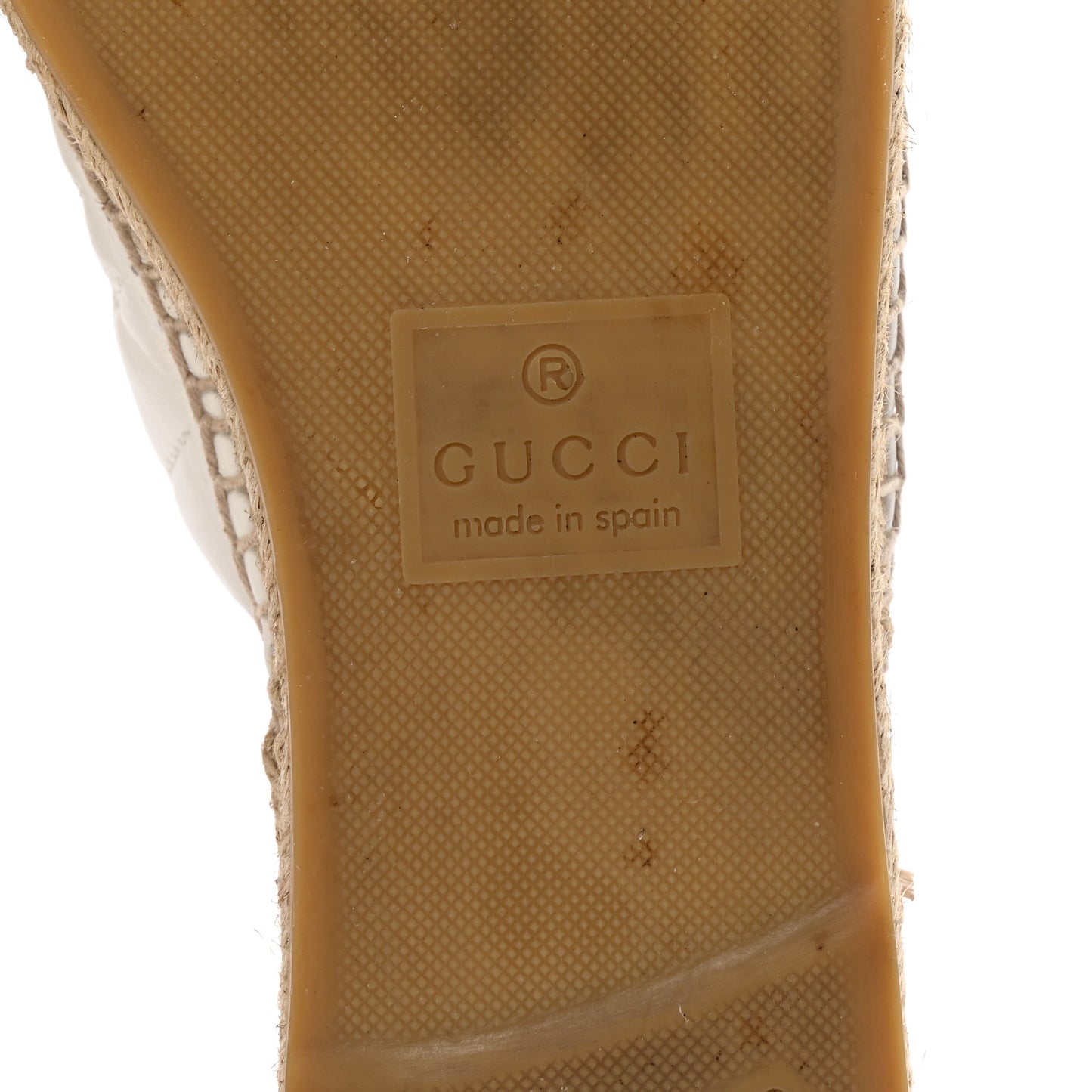 Nappa Matelasse GG Marmont Espadrille Slippers 40.5 Great White