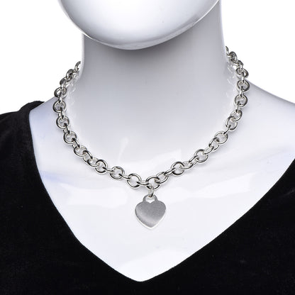Tiffany Sterling Silver Heart Tag Necklace 2 of 6