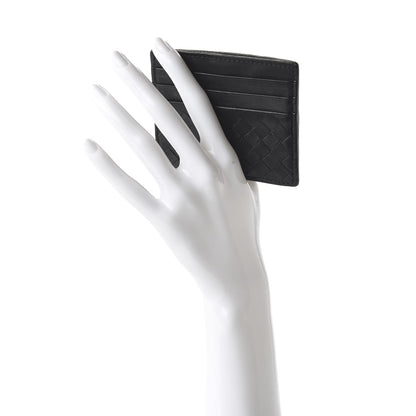 Bottega Veneta Nappa Intrecciato Card Holder Black 2 of 9
