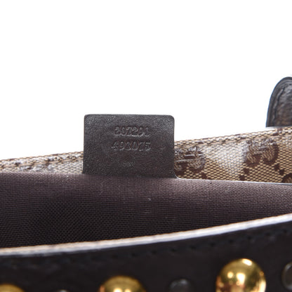 Gucci Crystal Monogram Medium Babouska Shopping Tote Dark Brown 7 of 7