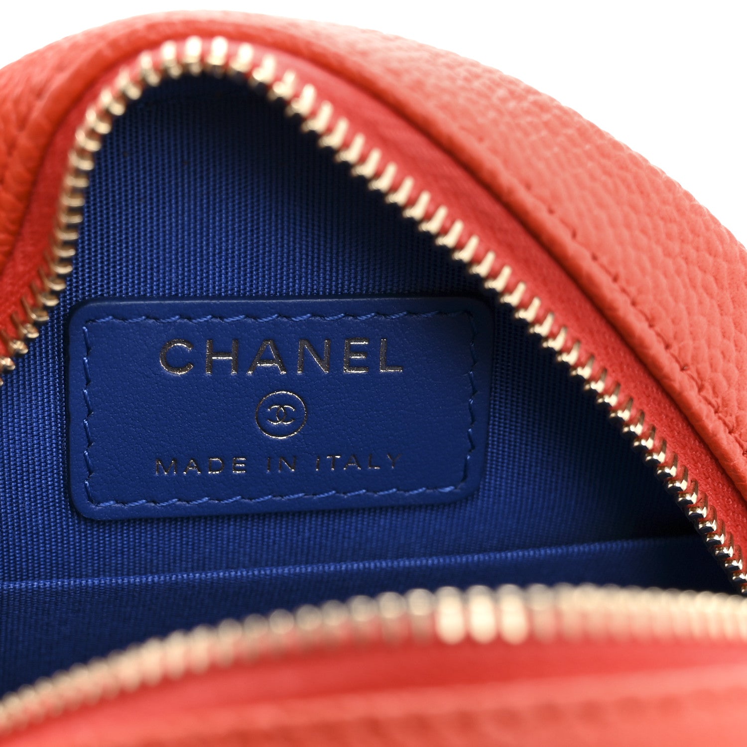 Chanel Caviar Quilted Round Filigree Crossbody Blue White Red 6 of 12