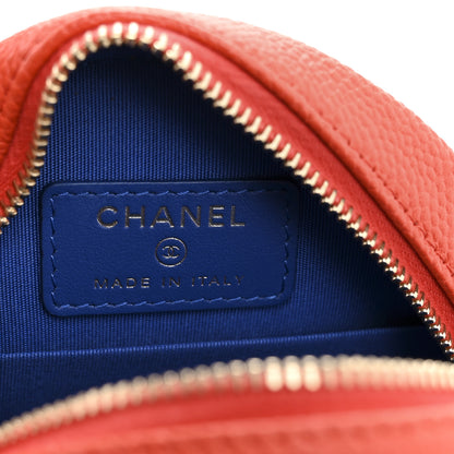 Chanel Caviar Quilted Round Filigree Crossbody Blue White Red 6 of 12