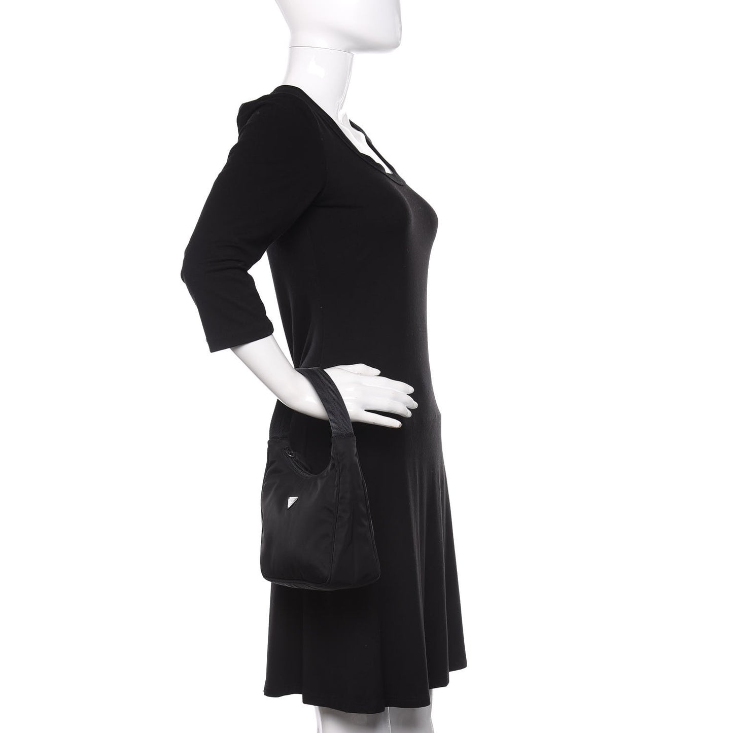 Tessuto Nylon Sport Shoulder Bag Black