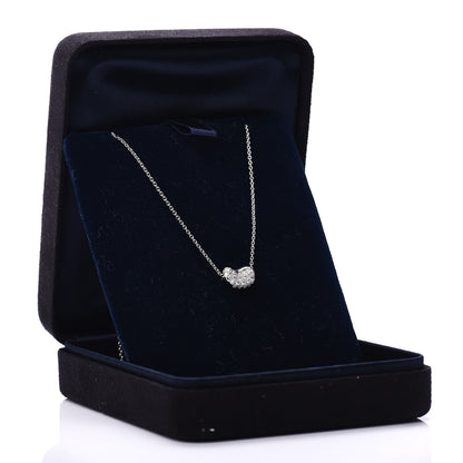 Tiffany Platinum Diamond Elsa Peretti Bean Pendant Necklace 6 of 6