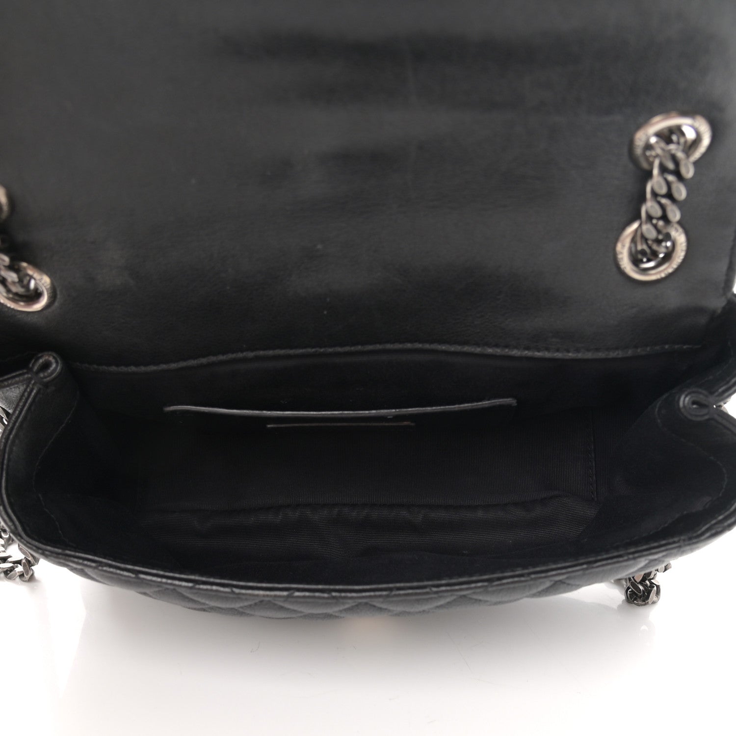 Saint Laurent Sheepskin Tri-Quilt Monogram Medium College Bag Black 5 of 17