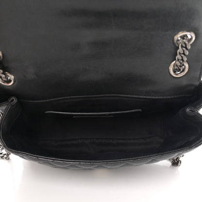 Saint Laurent Sheepskin Tri-Quilt Monogram Medium College Bag Black 5 of 17
